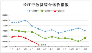 2024年5月长江干散货运价指数情况分析