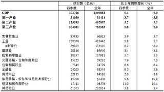 2024年四季度和全年国内生产总值初步核算结果